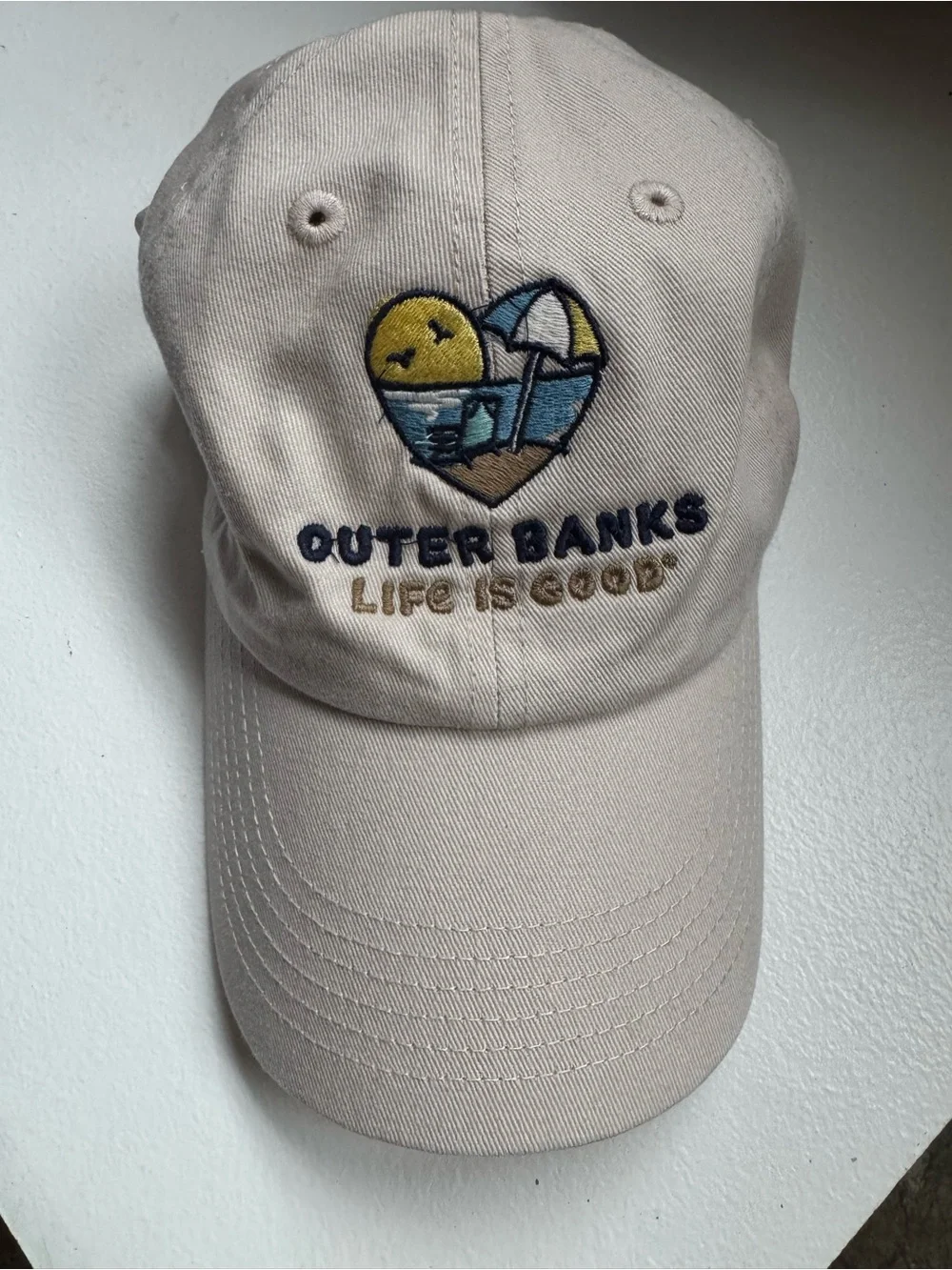 Life Is Good Beige Cap